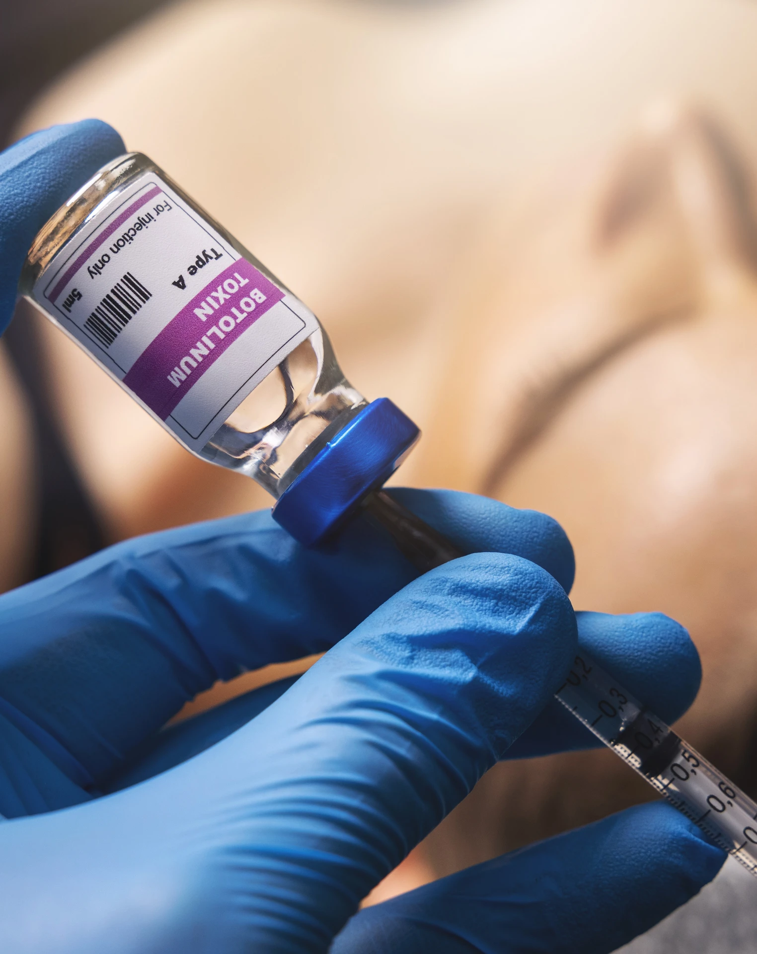 close up of an injection