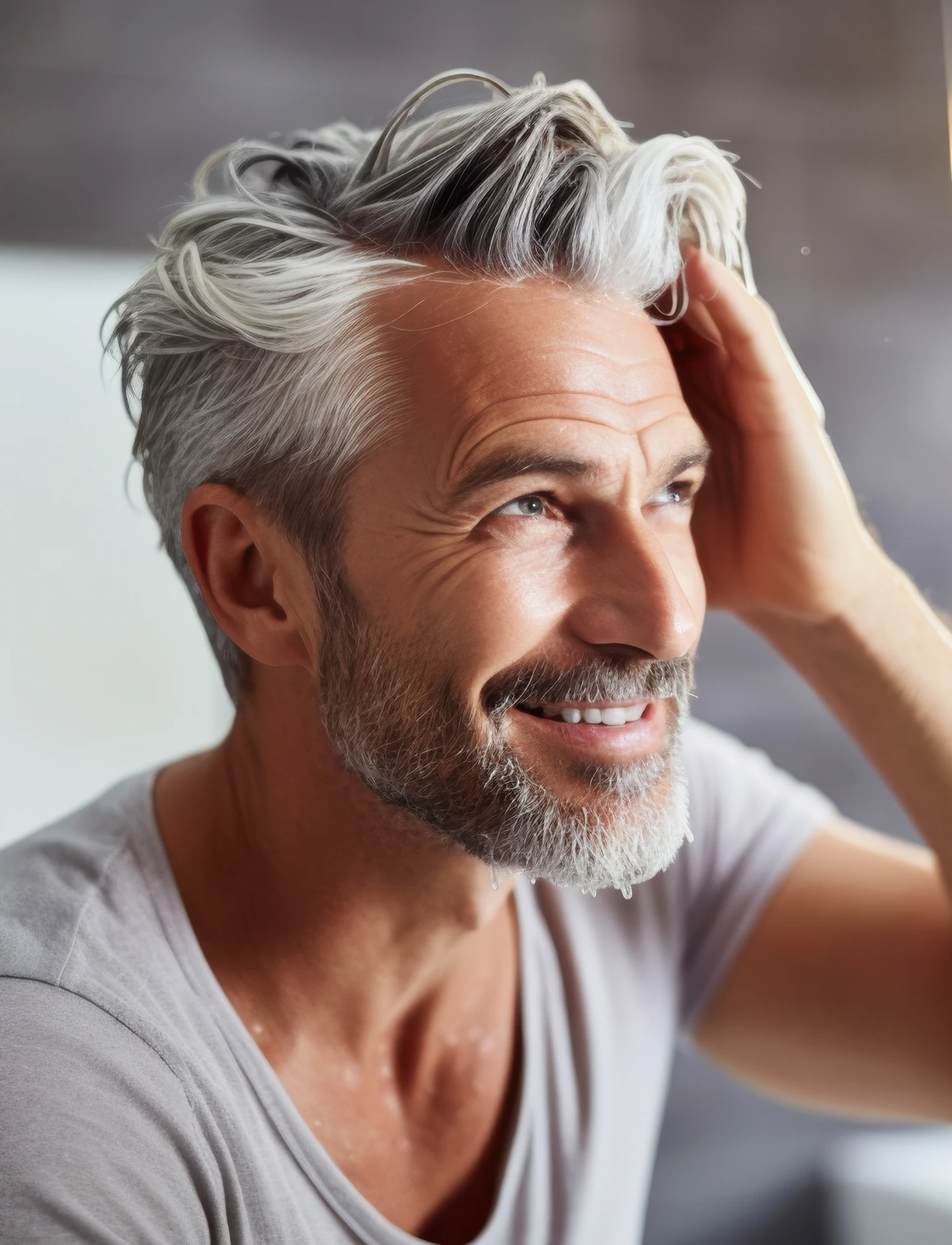 man smiling after treatment